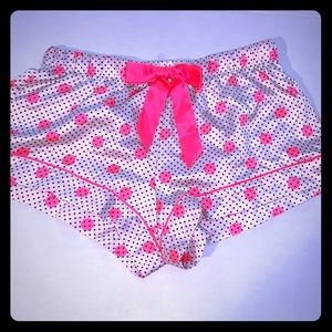 Victoria Secret Polka Dot Satin Lounge Shorts